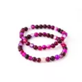 Multi-Pack Pink Agate Bead Bracelets - 2 Pack at Spencer's
