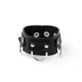 Black Leather Cuff Bracelet at Spencer's
