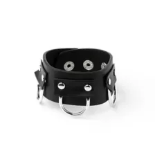 Black Leather Cuff Bracelet at Spencer's