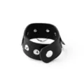 Black Leather Cuff Bracelet at Spencer's