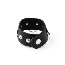 Black Leather Cuff Bracelet at Spencer's
