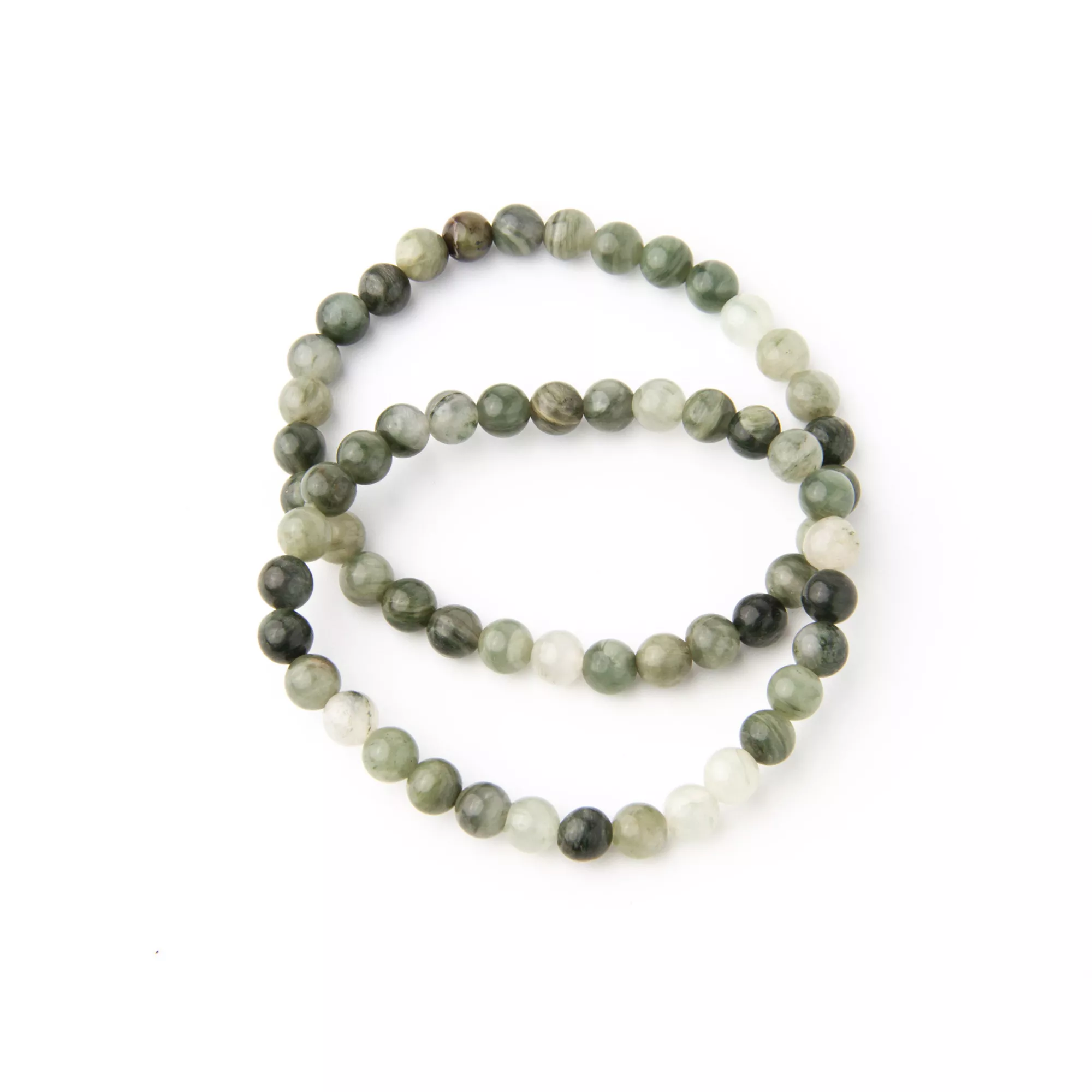 Green Onyx Beaded Bracelet - 2 Pack