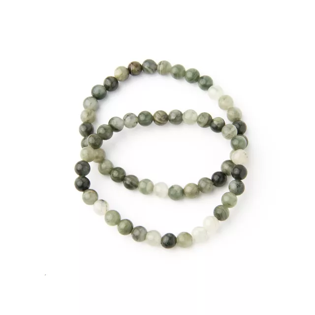 Green Onyx Beaded Bracelet - 2 Pack at Spencer's