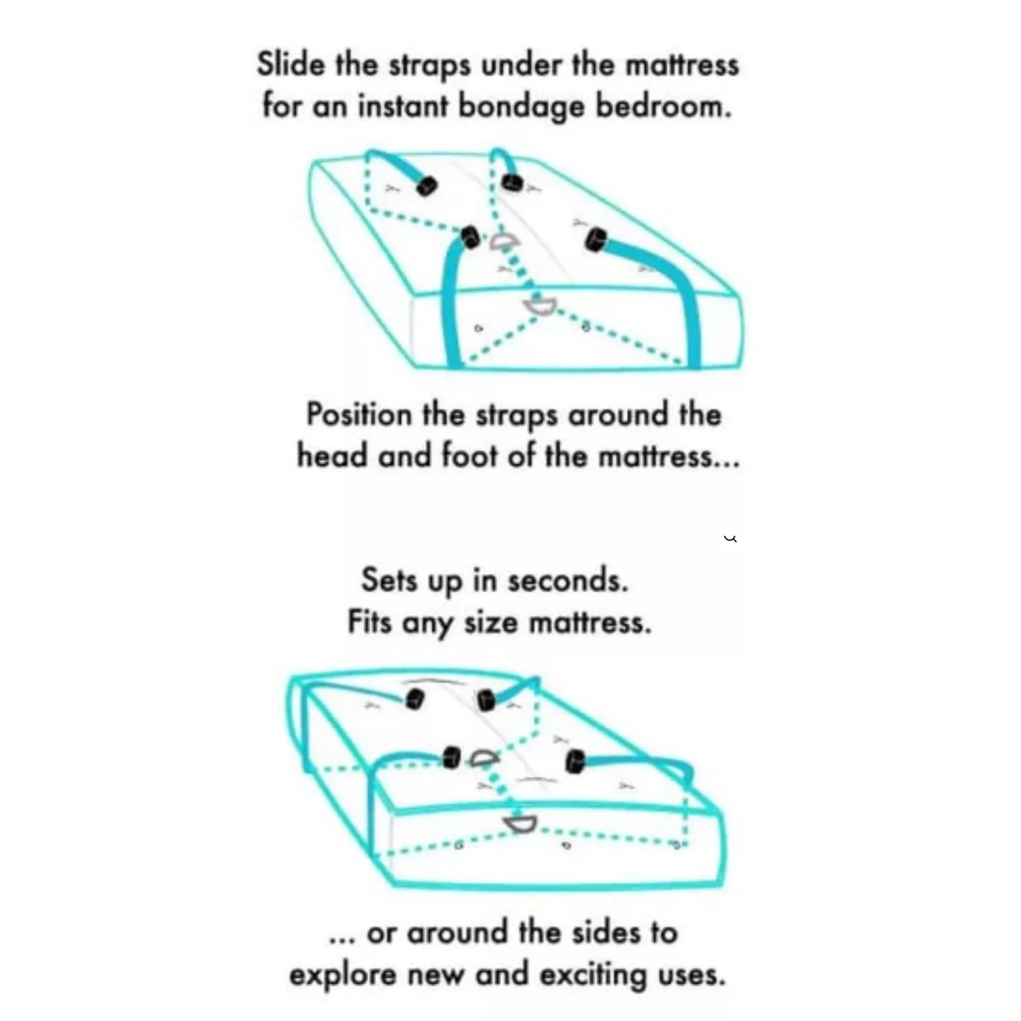 Under the Bed Restraint System - Sportsheets at Spencer's