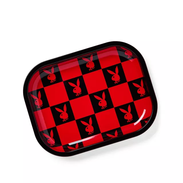 Black and Red Checkered Playboy Tray at Spencer's