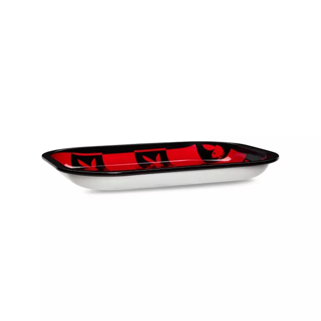 Black and Red Checkered Playboy Tray at Spencer's