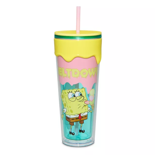 SpongeBob SquarePants Ice Cream Drip Cup with Straw - 26 oz. at Spencer's