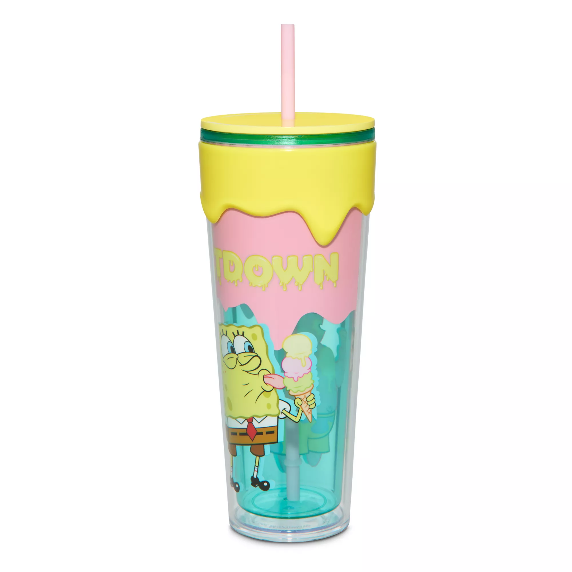 SpongeBob SquarePants Ice Cream Drip Cup with Straw - 26 oz. at Spencer's