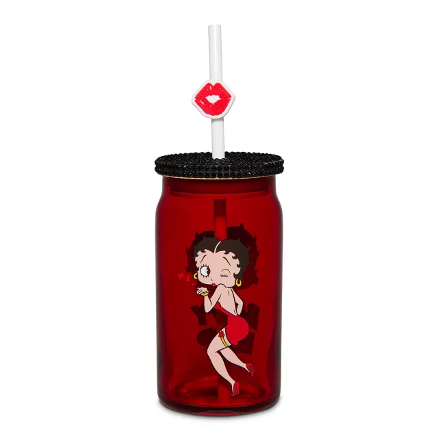 Betty Boop Bedazzled Cup with Straw Topper at Spencer's