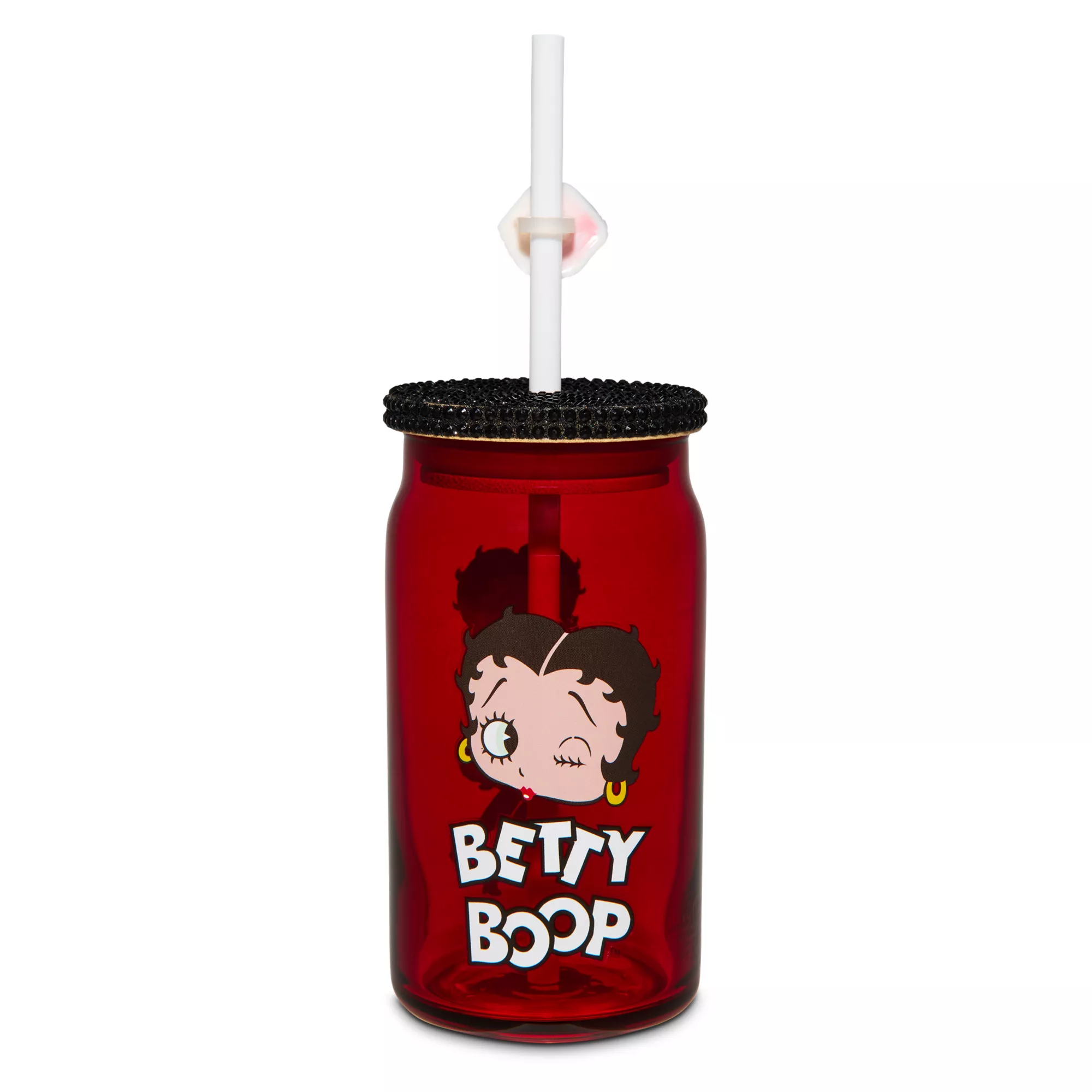 Betty Boop Bedazzled Cup with Straw Topper at Spencer's