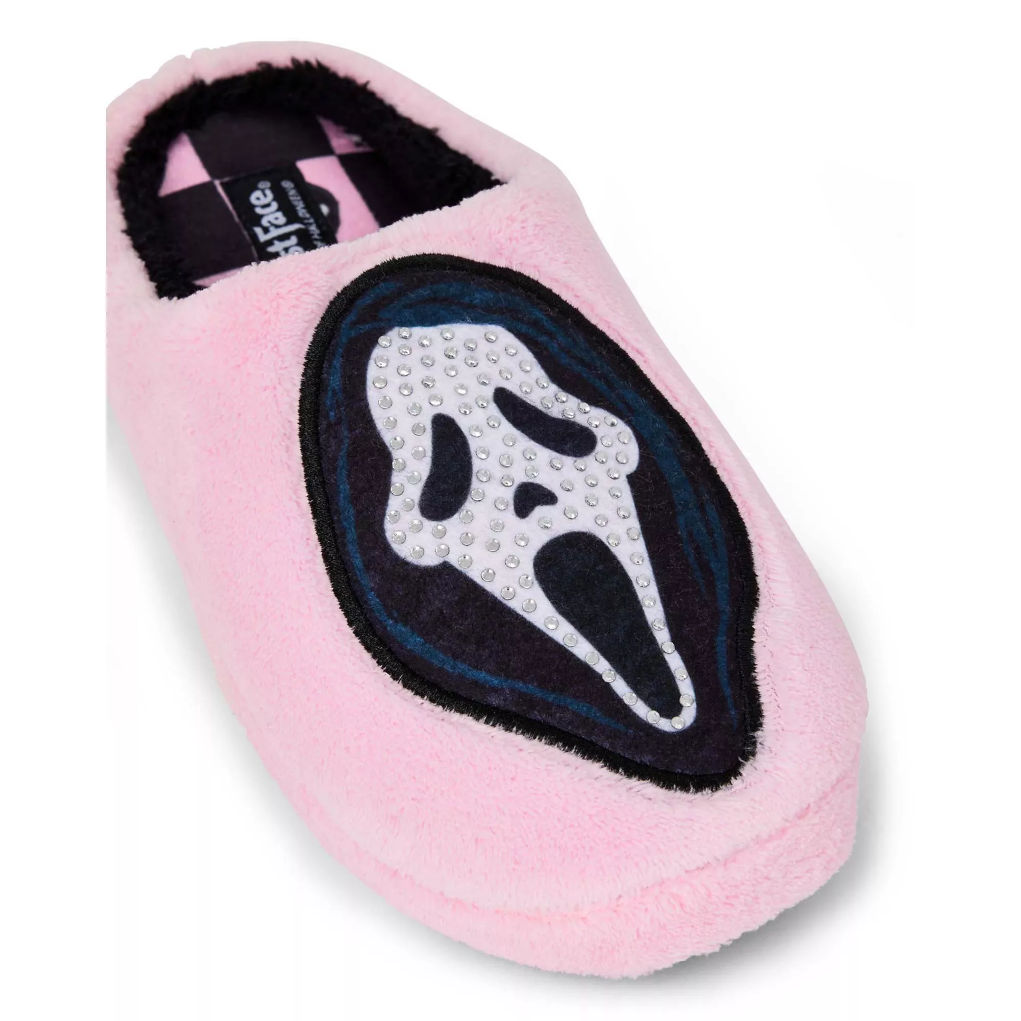 Rhinestone Ghost Face Slippers at Spencer's