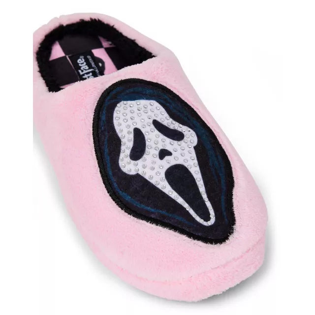 Rhinestone Ghost Face Slippers at Spencer's