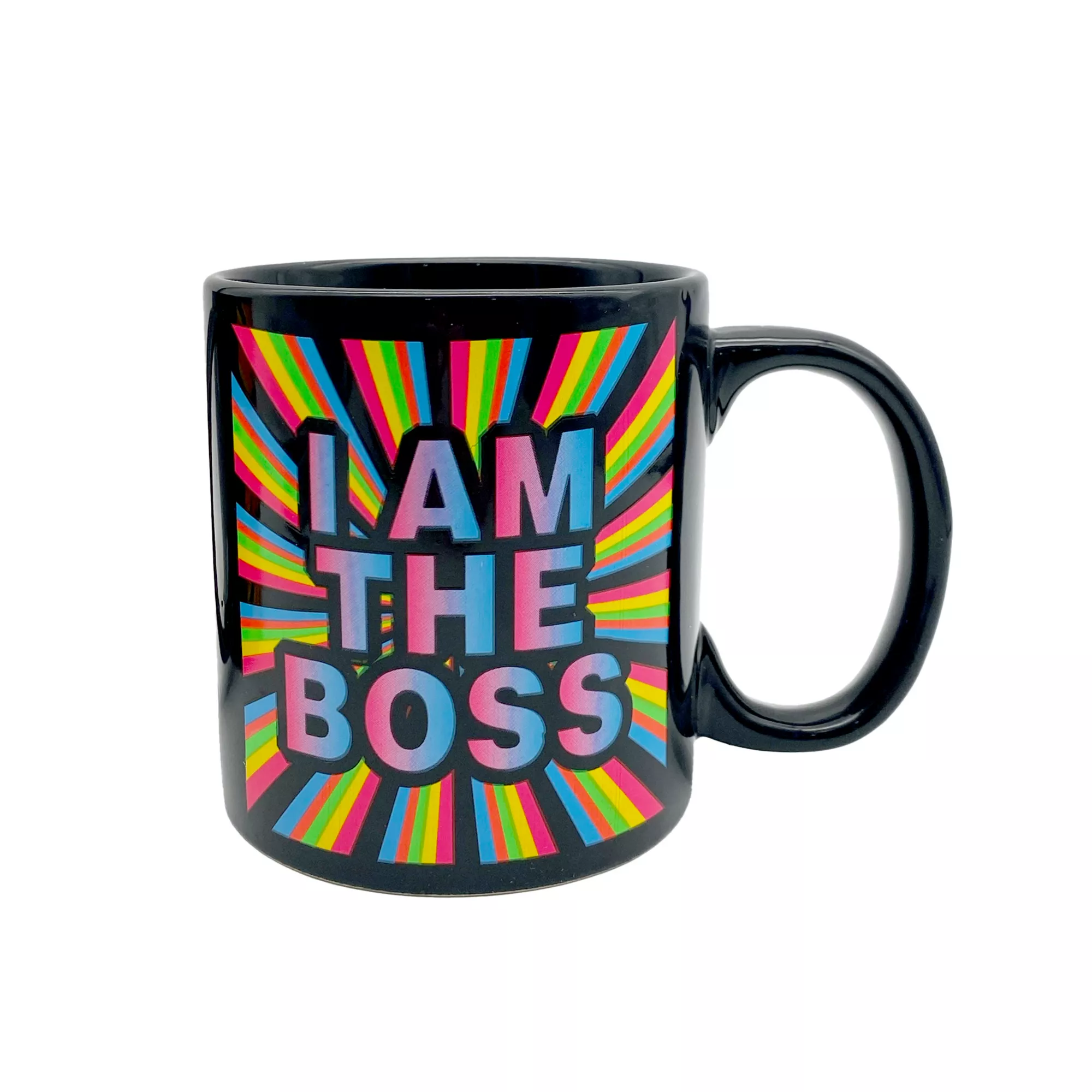 I Am The Boss Black Light Coffee Mug - 22 oz. at Spencer's