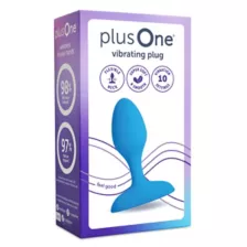 plusOne Vibrating Plug Blue at Spencer's