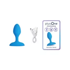 plusOne Vibrating Plug Blue at Spencer's