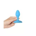 plusOne Vibrating Plug Blue at Spencer's