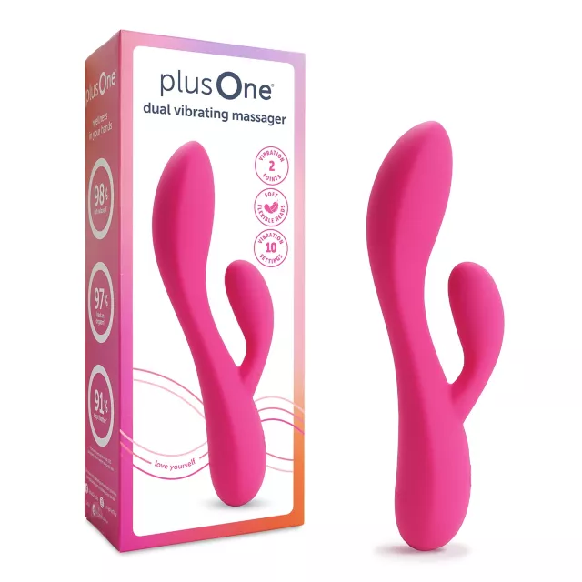plusOne Dual Vibrating Massager at Spencer's