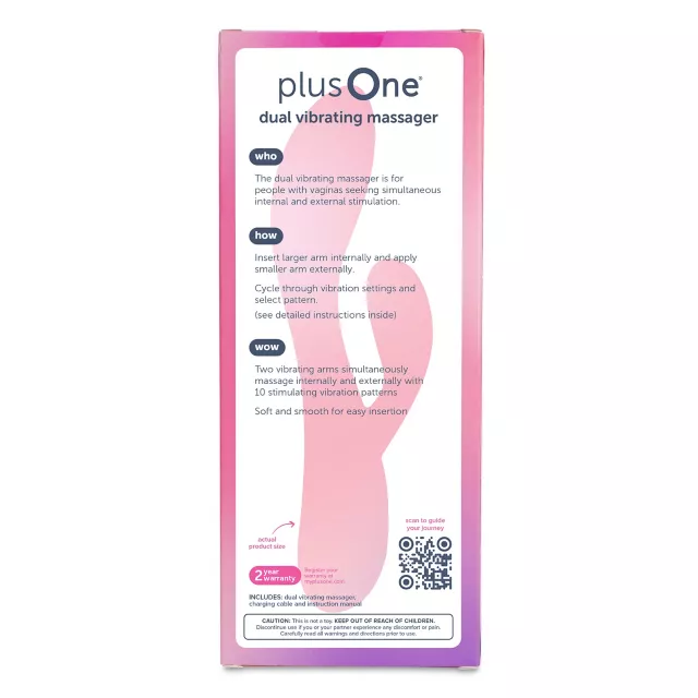 plusOne Dual Vibrating Massager at Spencer's