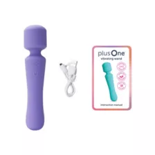 plusOne Vibrating Wand Purple at Spencer's