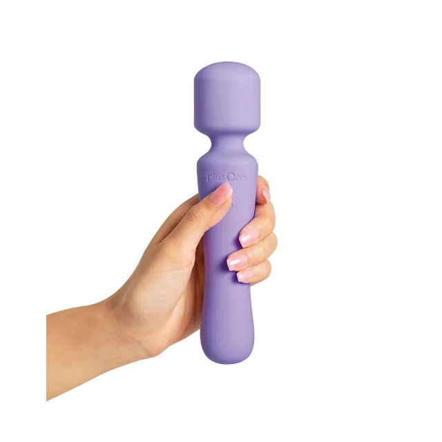plusOne Vibrating Wand Purple at Spencer's