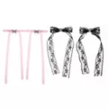 Multi-Pack Pink and Black Hair Bows - 4 Pack at Spencer's