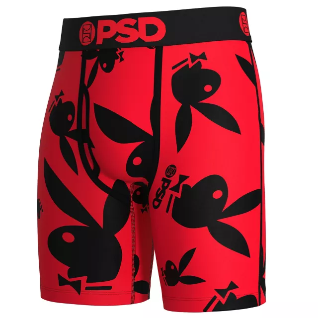 PSD Playboy Red and Black Boxer Briefs at Spencer's
