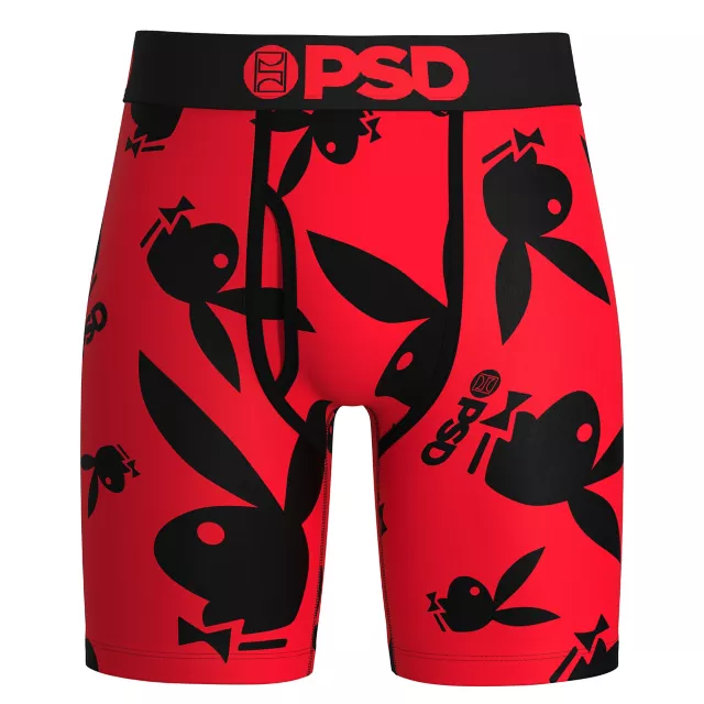 PSD Playboy Red and Black Boxer Briefs at Spencer's