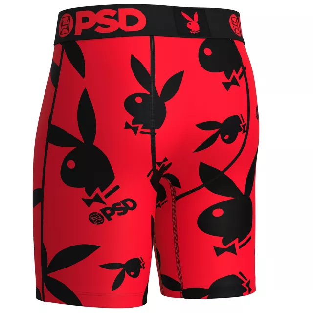 PSD Playboy Red and Black Boxer Briefs at Spencer's