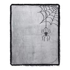 Spider Web Reversible Ruffle Fleece Blanket at Spencer's