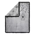 Spider Web Reversible Ruffle Fleece Blanket at Spencer's