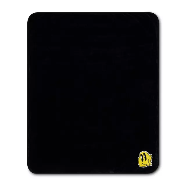 Trippy Smiley Face Reversible Fleece Blanket at Spencer's
