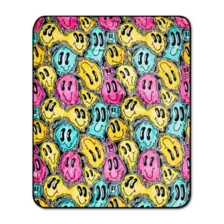 Trippy Smiley Face Reversible Fleece Blanket at Spencer's