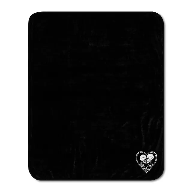 Skeleton Lovers Reversible Fleece Blanket at Spencer's