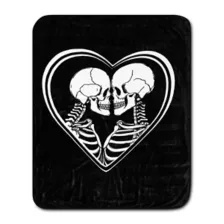 Skeleton Lovers Reversible Fleece Blanket at Spencer's