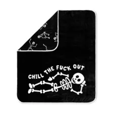 Chill Skeleton Reversible Fleece Blanket at Spencer's