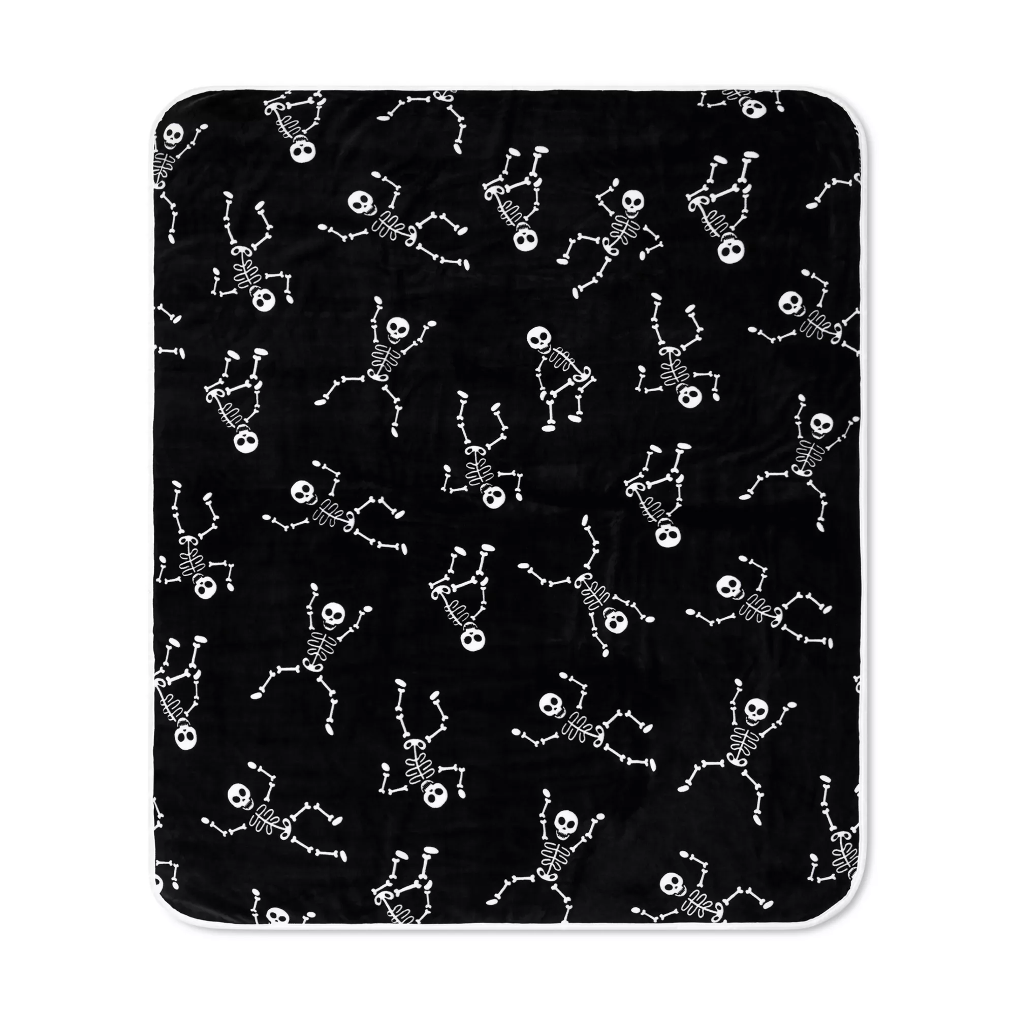 Chill Skeleton Reversible Fleece Blanket at Spencer's
