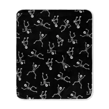 Chill Skeleton Reversible Fleece Blanket at Spencer's
