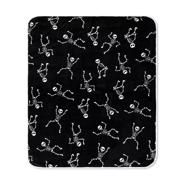 Chill Skeleton Reversible Fleece Blanket at Spencer's
