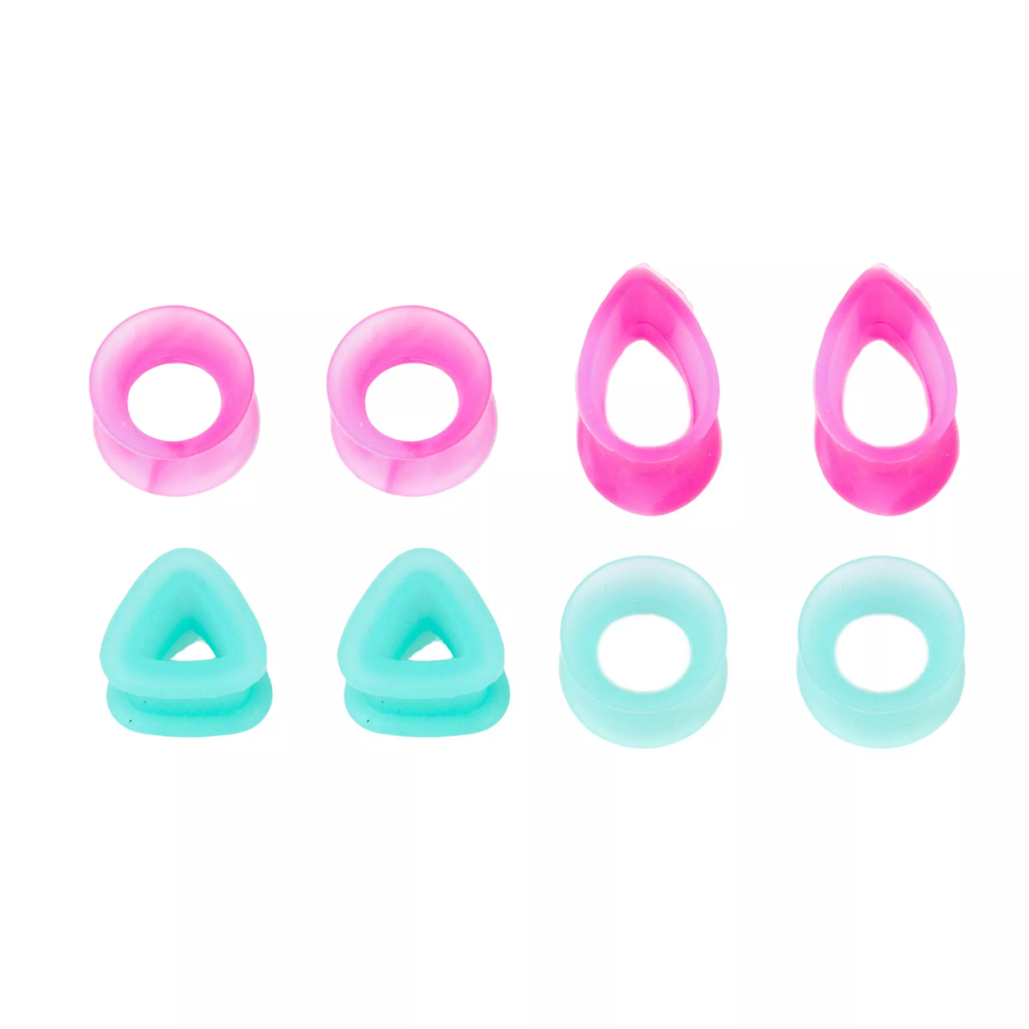 Multi-Pack Silicone Teardrop and Round Tunnels - 4 Pair at Spencer's