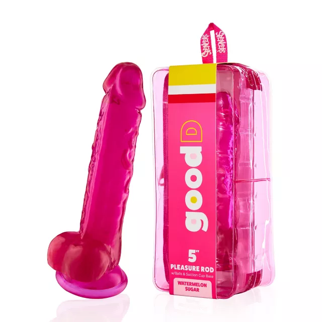 Watermelon Sugar Suction Cup Dildo with Balls 5.7 Inch - good D at Spencer's
