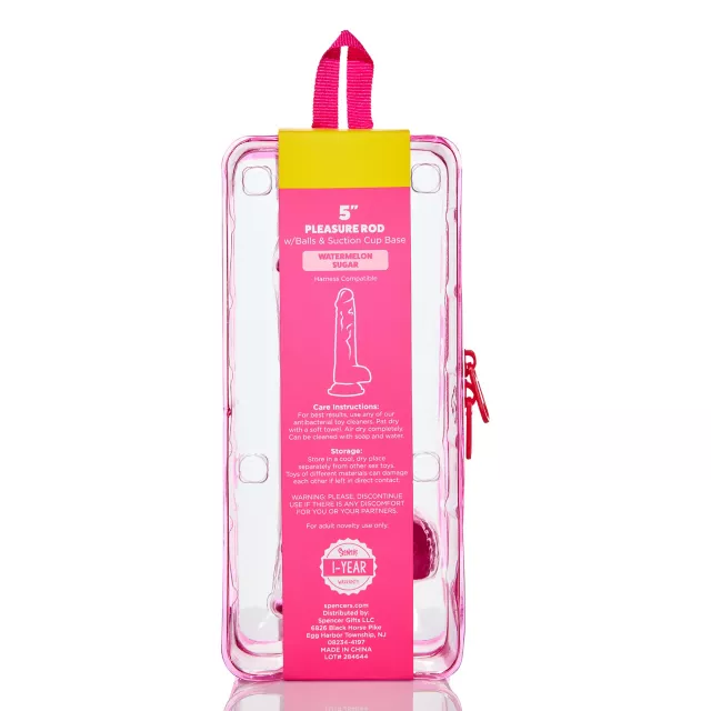 Watermelon Sugar Suction Cup Dildo with Balls 5.7 Inch - good D at Spencer's