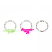 Multi-Pack Dinosaur Hinged Septum Rings 3 Pack - 16 Gauge at Spencer's