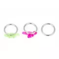 Multi-Pack Dinosaur Hinged Septum Rings 3 Pack - 16 Gauge at Spencer's