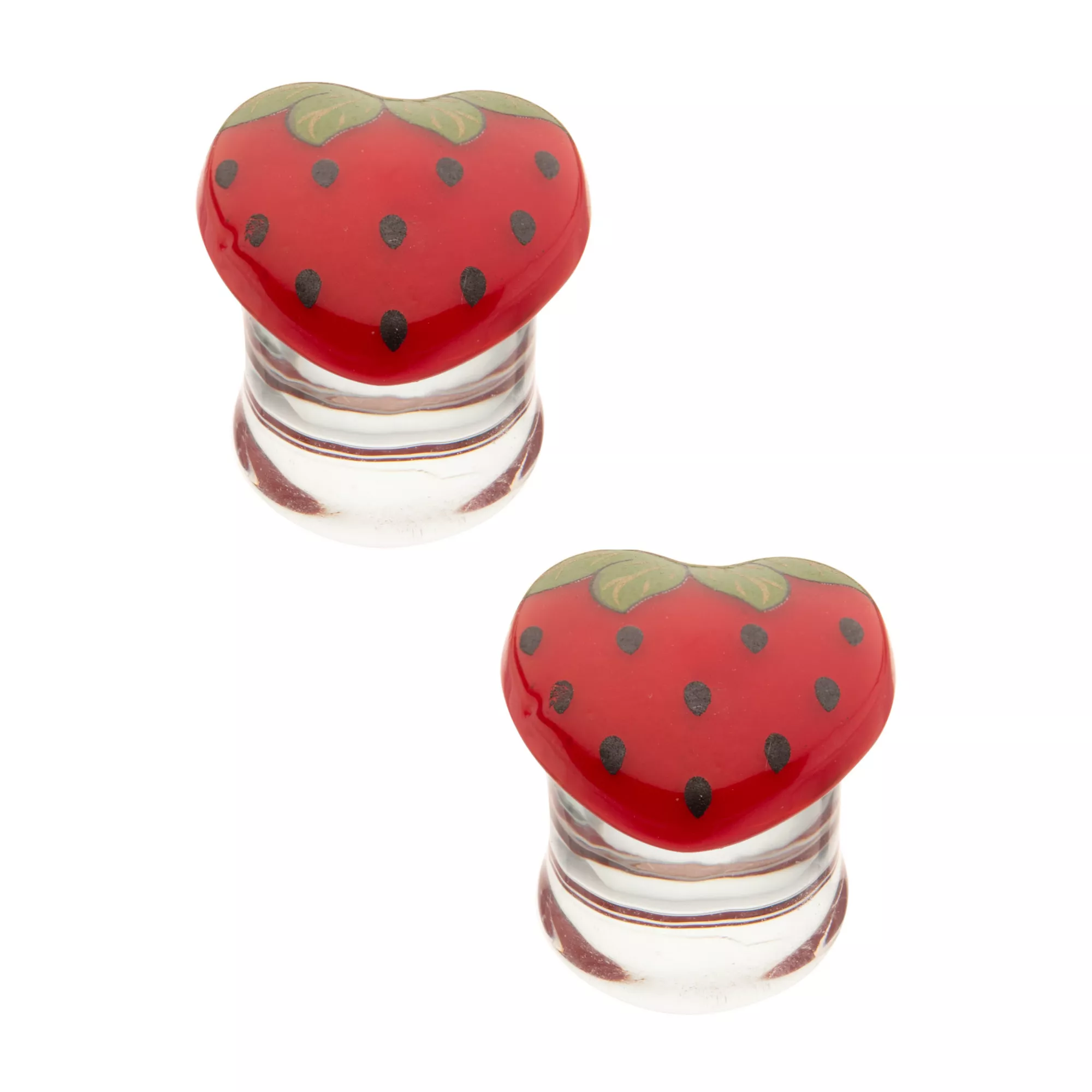 Strawberry Glass Plugs at Spencer's