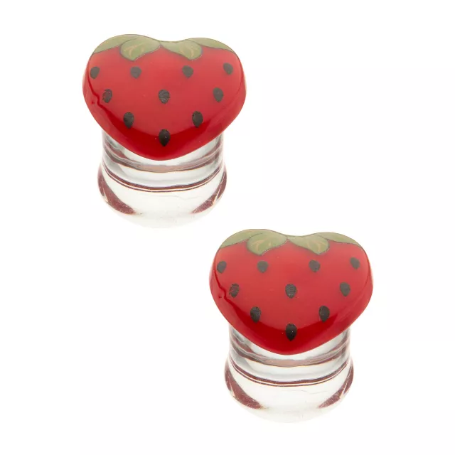 Strawberry Glass Plugs at Spencer's
