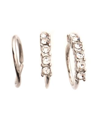 Multi-Pack CZ Hoop Nose Rings 3 Pack - 20 Gauge