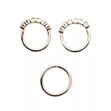 Multi-Pack CZ Hoop Nose Rings 3 Pack - 20 Gauge at Spencer's