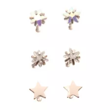 Multi-Pack Silver and Crystal Star Nose Pins 6 Pack - 20 Gauge at Spencer's