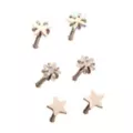 Multi-Pack Silver and Crystal Star Nose Pins 6 Pack - 20 Gauge at Spencer's