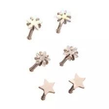 Multi-Pack Silver and Crystal Star Nose Pins 6 Pack - 20 Gauge at Spencer's